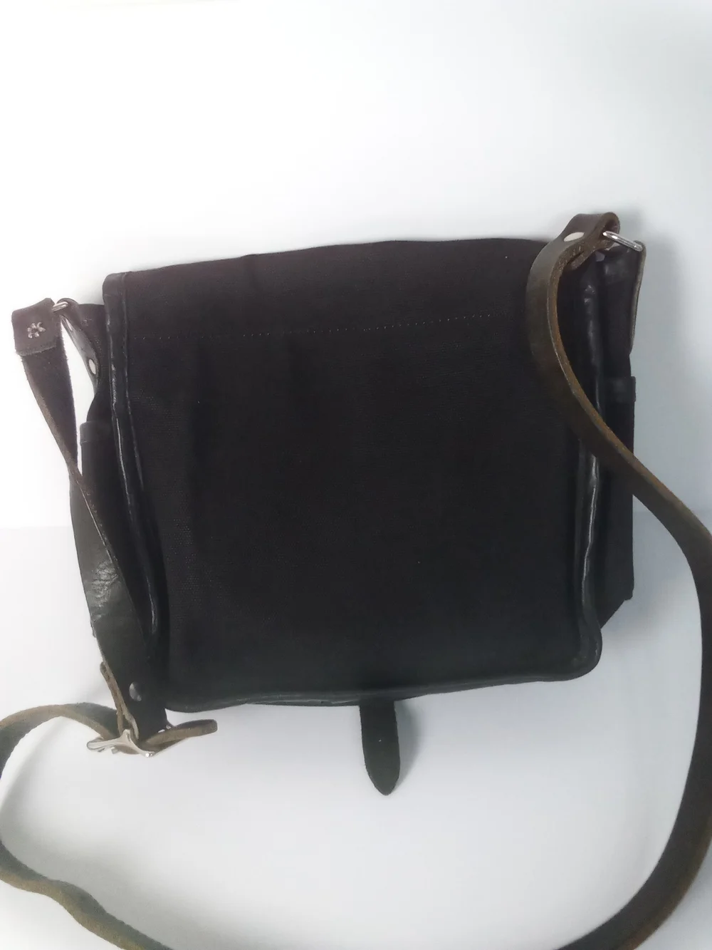Duluth Pack Haversack Canvas Leather Messenger Bag Black